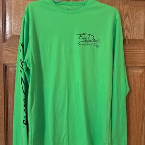 Men's Green Long Sleeve Fishing Shirt